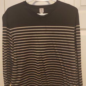 Tristan Very Light Black w/Silver Stripes Pullover